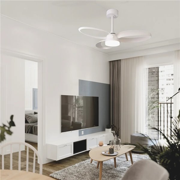 Ventilador de techo LED INFINITY FAN blanco Ø92,5cm DC 20W 2520lm CCT 3000K-5000K regulable