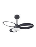 Ventilador de techo LED INFINITY FAN negro Ø92,5cm DC 20W 2520lm CCT 3000K-5000K regulable
