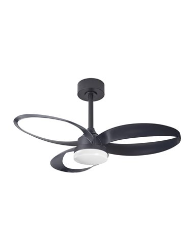 Ventilateur de plafond LED INFINITY FAN, noir, Ø 92,5 cm, 20 W CC, 2 520 lm, température de couleur variable de 3 000 à 5 000 K