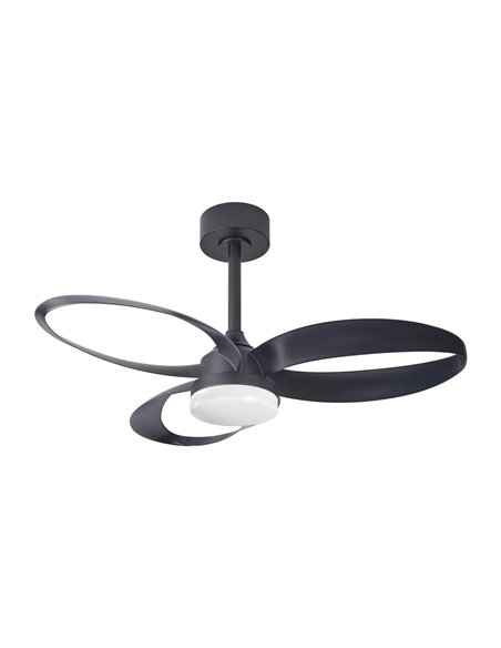 Ventilador de techo LED INFINITY FAN negro Ø92,5cm DC 20W 2520lm CCT 3000K-5000K regulable