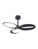 Ventoinha de teto LED INFINITY FAN, preto, Ø92,5 cm, DC 20 W, 2520 lúmens, CCT, 3000 K-5000 K, dimerizável