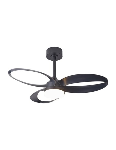 Ventoinha de teto LED INFINITY FAN, preto, Ø92,5 cm, DC 20 W, 2520 lúmens, CCT, 3000 K-5000 K, dimerizável