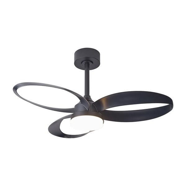 Ventilador de techo LED INFINITY FAN negro Ø92,5cm DC 20W 2520lm CCT 3000K-5000K regulable