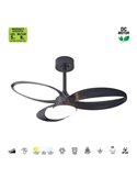 Ventoinha de teto LED INFINITY FAN, preto, Ø92,5 cm, DC 20 W, 2520 lúmens, CCT, 3000 K-5000 K, dimerizável