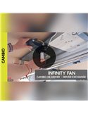 Ventilateur de plafond LED INFINITY FAN, noir, Ø 92,5 cm, 20 W CC, 2 520 lm, température de couleur variable de 3 000 à 5 000 K
