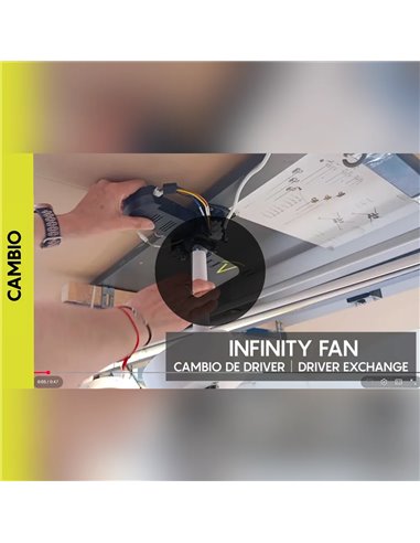 Ventilador de techo LED INFINITY FAN negro Ø92,5cm DC 20W 2520lm CCT 3000K-5000K regulable