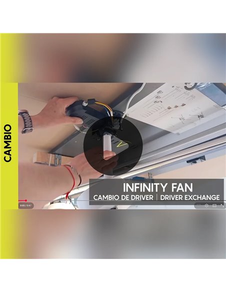 Ventilador de techo LED INFINITY FAN negro Ø92,5cm DC 20W 2520lm CCT 3000K-5000K regulable