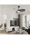 Ventilador de techo LED INFINITY FAN negro Ø92,5cm DC 20W 2520lm CCT 3000K-5000K regulable