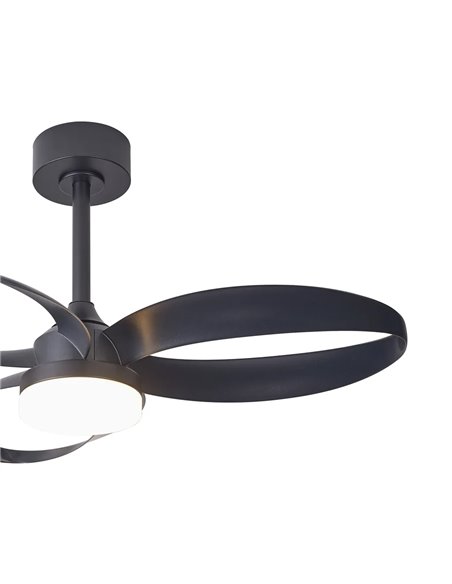 Ventoinha de teto LED INFINITY FAN, preto, Ø92,5 cm, DC 20 W, 2520 lúmens, CCT, 3000 K-5000 K, dimerizável