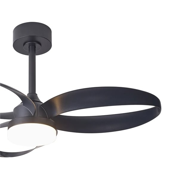 Ventoinha de teto LED INFINITY FAN, preto, Ø92,5 cm, DC 20 W, 2520 lúmens, CCT, 3000 K-5000 K, dimerizável