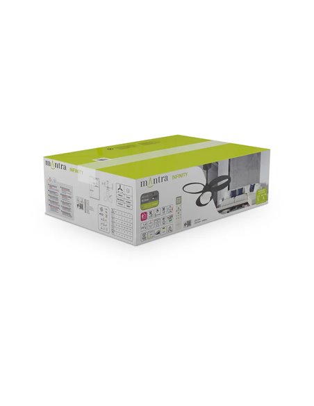 Ventilador de techo LED INFINITY FAN negro Ø92,5cm DC 20W 2520lm CCT 3000K-5000K regulable