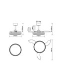 Ventilador LED LUNA S Blanco Ø91cm DC 30W 2800lm CCT 3000K-5000K con Mando
