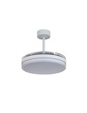 Ventoinha LUNA S com LED branco, Ø91cm, DC 30W, 2800lm, CCT 3000K-5000K com controle remoto.