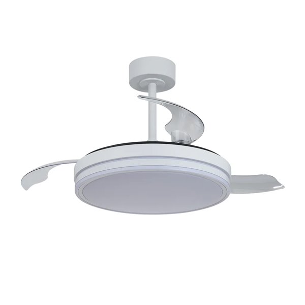 Ventilador LED LUNA S Blanco Ø91cm DC 30W 2800lm CCT 3000K-5000K con Mando