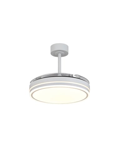 Ventilador LED LUNA S Blanco Ø91cm DC 30W 2800lm CCT 3000K-5000K con Mando