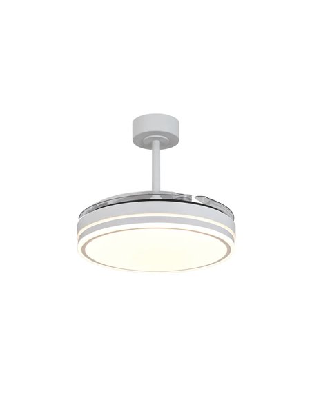 Ventilador LED LUNA S Blanco Ø91cm DC 30W 2800lm CCT 3000K-5000K con Mando