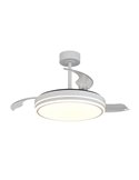 Ventilateur LED LUNA S blanc Ø91 cm CC 30 W 2800 lm CCT 3000 K-5000 K avec télécommande