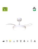 Ventoinha LED LUNA S Branco Ø91cm DC 30W 2800lm CCT 3000K-5000K com Controle Remoto