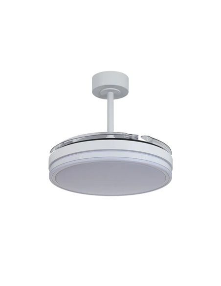 LUNA M Weißer LED Lüfter Ø106cm DC 36W 3600lm CCT 3000K-5000K mit Fernbedienung