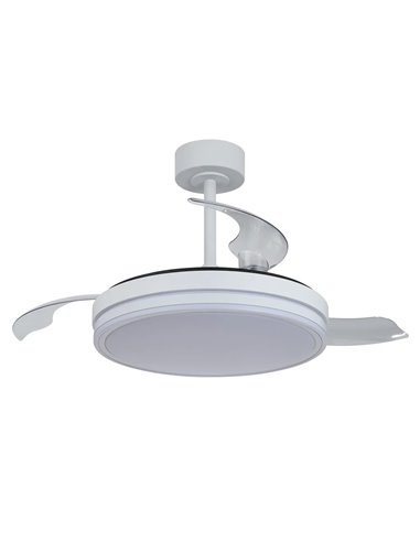 LUNA M Weißer LED Lüfter Ø106cm DC 36W 3600lm CCT 3000K-5000K mit Fernbedienung