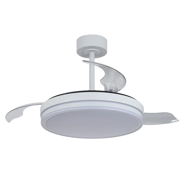 LUNA M Weißer LED Lüfter Ø106cm DC 36W 3600lm CCT 3000K-5000K mit Fernbedienung
