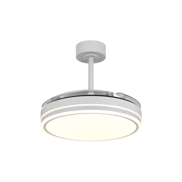 LUNA M Weißer LED Lüfter Ø106cm DC 36W 3600lm CCT 3000K-5000K mit Fernbedienung