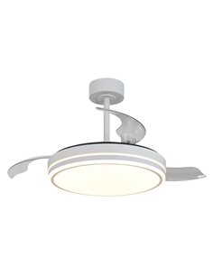 LUNA M Weißer LED Lüfter Ø106cm DC 36W 3600lm CCT 3000K-5000K mit Fernbedienung