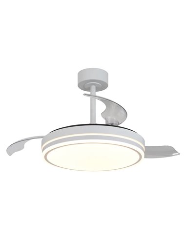 LUNA M Weißer LED Lüfter Ø106cm DC 36W 3600lm CCT 3000K-5000K mit Fernbedienung