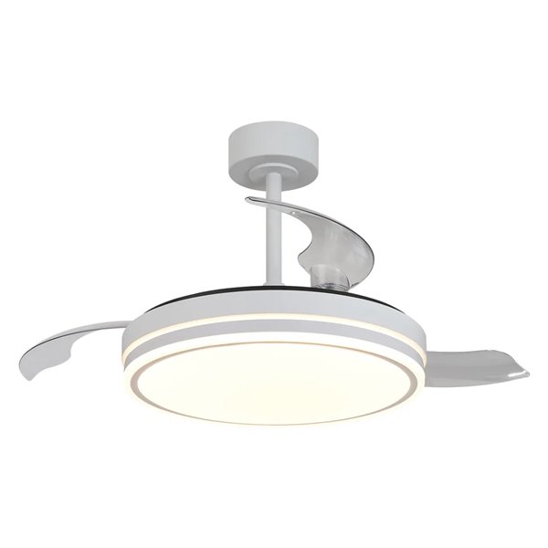 LUNA M Weißer LED Lüfter Ø106cm DC 36W 3600lm CCT 3000K-5000K mit Fernbedienung