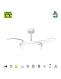 LUNA M Weißer LED Lüfter Ø106cm DC 36W 3600lm CCT 3000K-5000K mit Fernbedienung