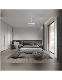 LUNA M Weißer LED Lüfter Ø106cm DC 36W 3600lm CCT 3000K-5000K mit Fernbedienung