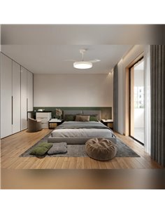 Ventilador LED LUNA M Blanco Ø106cm DC 36W 3600lm CCT 3000K-5000K con Mando 2