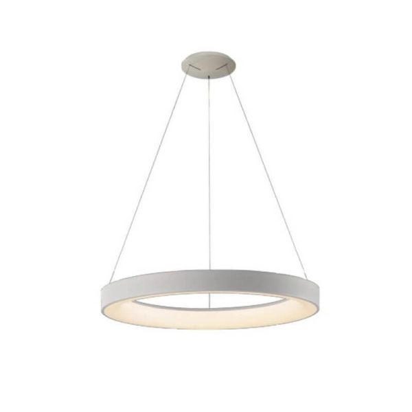 Lámpara colgante LED NISEKO blanca con mando, 50W 3500Lm 3000K regulable Ø65cm