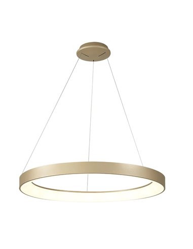 Lámpara colgante LED NISEKO oro con mando, 66W 5440Lm 3000-6000K regulable Ø90cm
