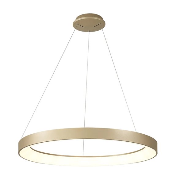 Lámpara colgante LED NISEKO oro con mando, 66W 5440Lm 3000-6000K regulable Ø90cm