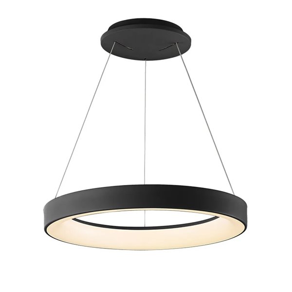 Suspension LED NISEKO, noire, Ø45 cm, 32 W, 2560 lm, intensité variable 3000-6000 K