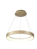 Luminária pendente LED NISEKO, dourada, Ø45cm, 32W, 2560lm, dimerizável 3000-6000K