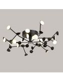 Plafón de techo con luz LED Minimalista negro 108W ADN Black