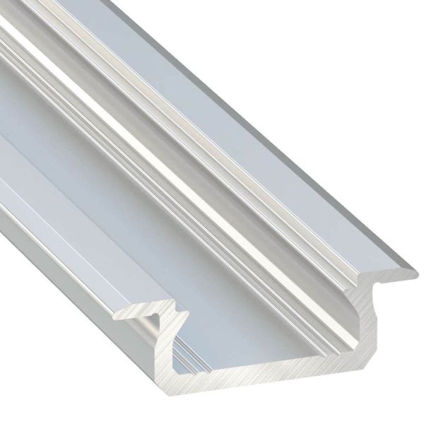 Perfil de tira de led con difusor para empotrar muebles madera | LeonLeds