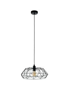 Plafonnier Carlton série 2 en acier noir 49487 Eglo