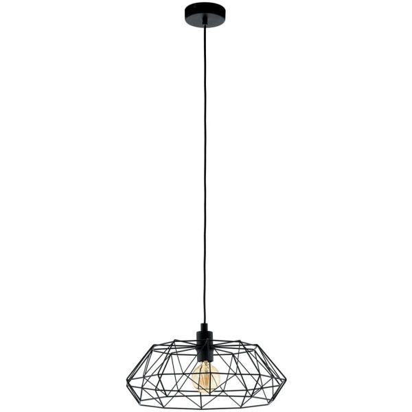 Deckenleuchte der Serie Carlton 2 aus schwarzem Stahl 49487 Eglo