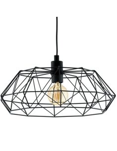 Plafonnier Carlton série 2 en acier noir 49487 Eglo 2