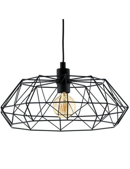 Détail de l'abat-jour Carlton 2 Black Vintage pour plafonnier Eglo 1XE27