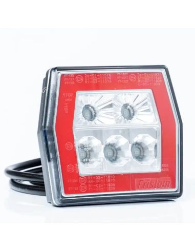 Piloto trasero LED Fristom FT120 con 3 funciones Posición, Freno y Intermitente
