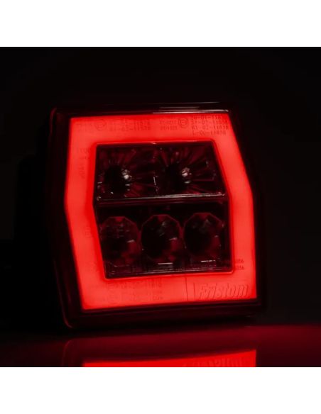 Piloto trasero LED Fristom FT120 con 3 funciones Posición Neon, Freno y Intermitente