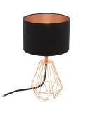 Lámpara de Mesa Carlton 2 Cobre y Negra E14 Eglo
