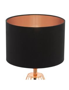 Lampe de table Carlton 2, cuivre et noir, culot E14, Eglo 2