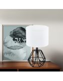 Vintage Tischleuchte in Schwarz-Weiß 95789 Eglo | LeonLeds