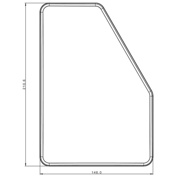 Medidas Piloto trasero LED alto con triángulo y con cable FT-277 12V Fristom | LeonLeds