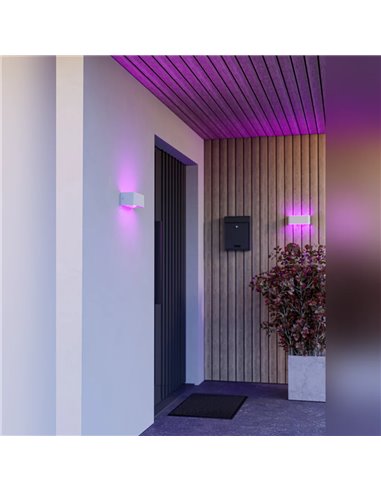Aplique LED-Außenleuchte SANIA-Z Weiß RGB+CCT 2700-6500K 1180lm IP55 Smart Zigbee Regulierbar